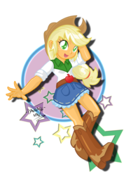 Size: 2247x3000 | Tagged: safe, artist:danmakuman, applejack, human, equestria girls, g4, clothes, female, skirt, solo