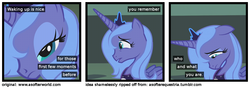 Size: 1200x420 | Tagged: safe, princess luna, g4, a softer world, s1 luna, sad