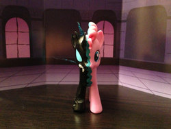 Size: 1500x1125 | Tagged: safe, doomie, pinkie pie, changeling, g4, brushable, customized toy, irl, photo, toy, transformation