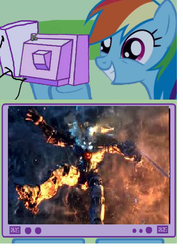 Size: 452x616 | Tagged: safe, rainbow dash, g4, exploitable meme, gipsy danger, pacific rim, tv meme