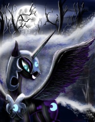 Size: 2000x2560 | Tagged: source needed, useless source url, safe, artist:fearyzy, nightmare moon, g4