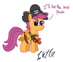 Size: 641x545 | Tagged: safe, artist:illkillyoutoo, scootaloo, g4, pirate, solo