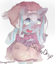 Size: 500x583 | Tagged: safe, artist:sugarcokkie, oc, oc only, oc:snowdrop, solo