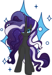 Size: 2088x3010 | Tagged: safe, artist:inkrose98, nightmare rarity, pony, unicorn, g4, spoiler:comic, cutie mark, female, looking at you, mare, raised hoof, simple background, transparent background