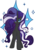 Size: 2088x3010 | Tagged: safe, artist:inkrose98, nightmare rarity, pony, unicorn, g4, spoiler:comic, cutie mark, female, looking at you, mare, raised hoof, simple background, transparent background