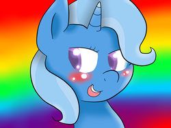 Size: 4000x3000 | Tagged: safe, artist:ericathederpehweasel, trixie, pony, unicorn, g4, blushing, female, high res, mare, smiling, solo