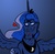 Size: 500x493 | Tagged: safe, artist:senselesssquirrel, princess luna, g4, ask-drunkluna, drunk, female, heart, kissing, solo, tumblr, wat