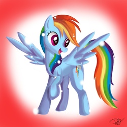 Size: 1000x1000 | Tagged: safe, artist:rainbowspeckter, rainbow dash, g4, female, solo, trace