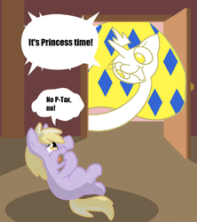 Size: 600x675 | Tagged: safe, dinky hooves, oc, oc:princess ataxia, g4, goofy time