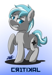 Size: 2305x3305 | Tagged: safe, artist:vicse, pony, cr1tikal, ponified, solo