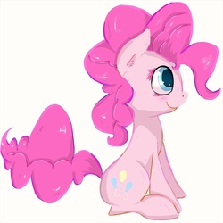 Size: 1050x1050 | Tagged: safe, artist:zokkili, pinkie pie, g4, colored eyelashes, female, simple background, solo