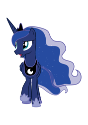 Size: 744x1052 | Tagged: safe, artist:vectorshy, princess luna, alicorn, pony, g4, female, simple background, solo, svg, transparent background, vector