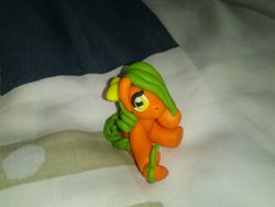 Size: 1280x960 | Tagged: safe, oc, oc only, bow, carrot, clay, figure, irl, photo, sculpture