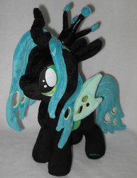 Size: 1237x1600 | Tagged: artist needed, safe, queen chrysalis, changeling, nymph, g4, cute, cutealis, irl, photo, plushie, younger