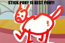 Size: 535x355 | Tagged: safe, oc, oc only, oc:democracy, best pony, friendship is magic bitch, stick pony