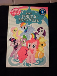 Size: 3456x4608 | Tagged: safe, applejack, fluttershy, pinkie pie, rainbow dash, rarity, spike, twilight sparkle, g4, my little pony: meet the ponies of ponyville, book, mane seven, merchandise