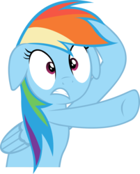 Size: 801x998 | Tagged: source needed, useless source url, safe, rainbow dash, pegasus, pony, female, floppy ears, simple background, solo, transparent background, vector, wide eyes