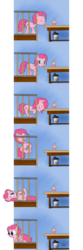 Size: 1200x3600 | Tagged: safe, artist:caumen, pinkie pie, g4, comic, cupcake, playpen