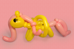 Size: 600x400 | Tagged: safe, artist:jolinnar, fluttershy, balloon pony, g4, balloon, balloon animal
