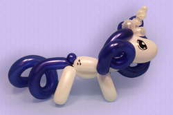 Size: 600x400 | Tagged: safe, artist:jolinnar, rarity, balloon pony, g4, balloon, balloon animal, craft, customized toy, irl, photo