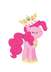 Size: 744x1052 | Tagged: safe, artist:spier17, pinkie pie, g4, .svg available, crown, female, princess, simple background, solo, svg, transparent background, vector