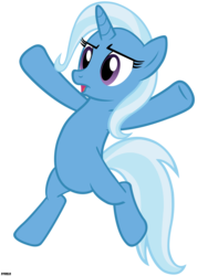 Size: 1880x2500 | Tagged: safe, artist:a4r91n, trixie, pony, unicorn, g4, belly, bipedal, female, mare, open mouth, simple background, solo, transparent background, vector