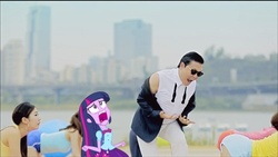 Size: 500x282 | Tagged: safe, twilight sparkle, equestria girls, g4, my little pony equestria girls, exploitable meme, gangnam style, twiscream