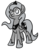 Size: 693x887 | Tagged: safe, artist:alskylark, princess luna, pony, moonstuck, g4, female, grayscale, monochrome, simple background, solo, transparent background, vector, woona