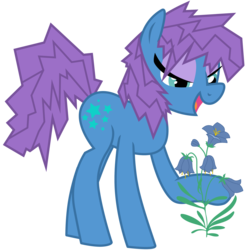 Size: 3000x3000 | Tagged: safe, artist:sunley, blue belle, earth pony, pony, g1, g4, bluebell (flower), female, flower, g1 to g4, generation leap, mare, simple background, solo, transparent background