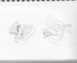 Size: 986x811 | Tagged: safe, artist:roboponylove, discord, draconequus, g4, baby, baby discord, baby draconequus, cute, daaaaaaaaaaaw, discute, looking at you, male, monochrome, open mouth, paper, pencil drawing, sketch, smiling, solo, traditional art