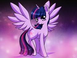 Size: 1024x768 | Tagged: dead source, safe, artist:princesssilverglow, twilight sparkle, alicorn, pony, g4, butt wings, female, mare, solo, twilight sparkle (alicorn)