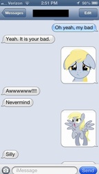 Size: 500x876 | Tagged: safe, derpy hooves, pegasus, pony, g4, female, imessage, ios, iphone, mare