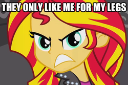Size: 625x415 | Tagged: safe, edit, edited screencap, screencap, sunset shimmer, equestria girls, equestria girls (movie), angry, clothes, female, image macro, inverted mouth, jacket, leather jacket, looking at you, solo
