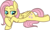 Size: 406x246 | Tagged: safe, artist:lulubell, fluttershy, g4, female, prone, sad, simple background, solo, transparent background