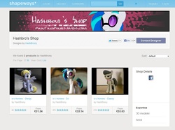 Size: 1050x782 | Tagged: safe, artist:hashbro, derpy hooves, dj pon-3, octavia melody, vinyl scratch, pegasus, pony, g4, 3d, 3d print, female, mare, model, print, shapeways