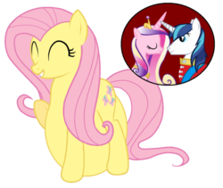 Size: 973x822 | Tagged: safe, artist:fluttervore, artist:voreediter, fluttershy, princess cadance, shining armor, alicorn, pegasus, pony, unicorn, g4, ^^, big belly, circle tool, eaten alive, eyes closed, female, fetish, flutterpred, horn, internal, male, mare, preydance, simple background, stallion, transparent background, vore