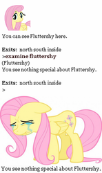 Size: 445x750 | Tagged: safe, fluttershy, g4, ponyville text adventure, text