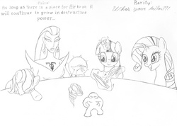 Size: 1202x854 | Tagged: safe, artist:the-ross, rainbow dash, rarity, twilight sparkle, g4, aziza, justice league unlimited, quest for glory, tala, trial by fire