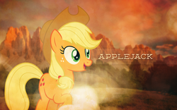 Size: 1920x1200 | Tagged: safe, artist:anaeo-vale, applejack, g4, mountain, vector, wallpaper