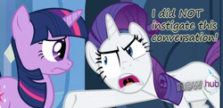 Size: 805x389 | Tagged: safe, rarity, twilight sparkle, g4, angry, conversation, insane pony thread, tumblr