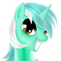 Size: 2000x2000 | Tagged: safe, artist:dragonfoorm, lyra heartstrings, pony, unicorn, g4, bust, female, looking at you, portrait, simple background, smiling, solo, transparent background