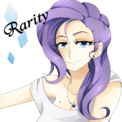 Size: 1600x1600 | Tagged: safe, artist:erensrage, rarity, human, g4, female, humanized, solo