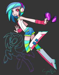 Size: 782x1000 | Tagged: safe, artist:sambragg, dj pon-3, vinyl scratch, equestria girls, g4, female, headphones, humanized, solo