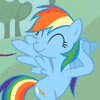 Size: 100x100 | Tagged: safe, screencap, rainbow dash, fall weather friends, g4, animated, cropped, dancing, female, solo