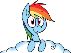 Size: 1151x856 | Tagged: safe, artist:strangiesleepy, rainbow dash, g4, cloud, female, solo