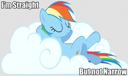 Size: 946x562 | Tagged: safe, rainbow dash, g4, cloud, image macro