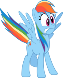 Size: 1961x2388 | Tagged: safe, artist:regolithx, rainbow dash, g4, female, palindrome get, scared, simple background, solo, transparent background, vector
