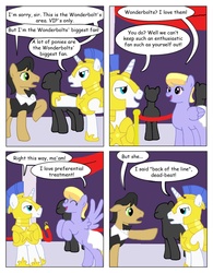 Size: 1020x1311 | Tagged: safe, artist:t-brony, cherry fizzy, cloud kicker, pony, unicorn, comic:friendship is tragic, g4, comic, comic sans, racism, royal guard, unicorn royal guard