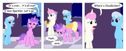 Size: 1332x540 | Tagged: safe, artist:t-brony, amethyst star, linky, shoeshine, sparkler, twinkleshine, comic:friendship is tragic, g4, comic, comic sans, moondancer (tragic)