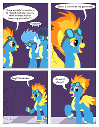 Size: 1020x1311 | Tagged: safe, artist:t-brony, fleetfoot, soarin', spitfire, comic:friendship is tragic, g4, comic, comic sans